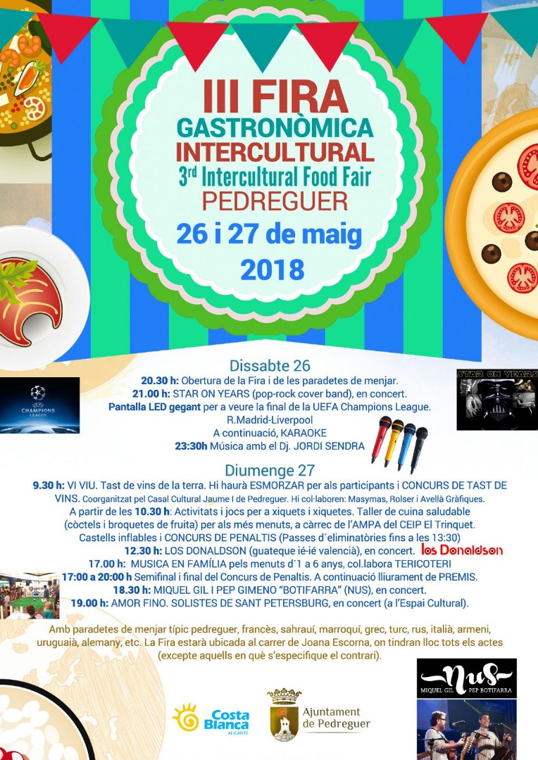 Botifarra i Miquel Gil presenten NUS a la III Fira Gastronòmica Intercultural de Pedreguer