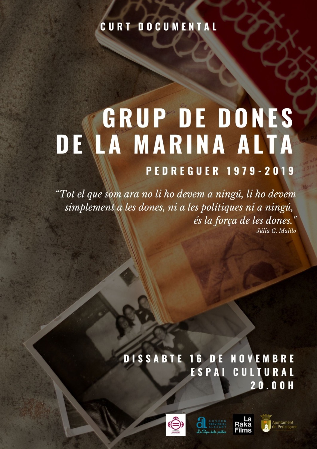 Pedreguer presenta un corto documental sobre el Grupo de Mujeres de la Marina Alta