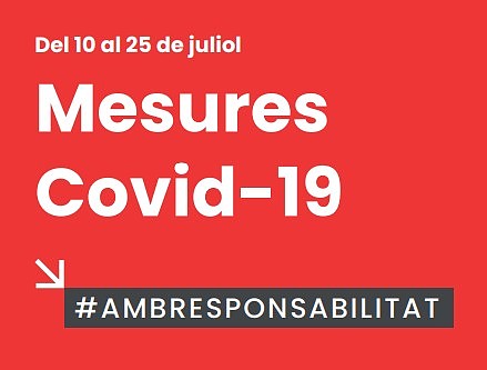 Actualització mesures COVID-19 fins el 25 de juliol