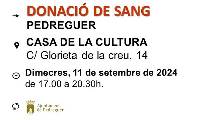 Donació de sang (11 de setembre)