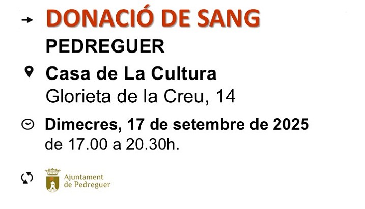 Donació de sang (17 de setembre)