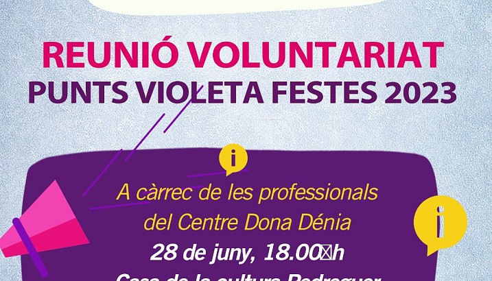 Reunión voluntariado de los puntos Violeta Fiestas 2023