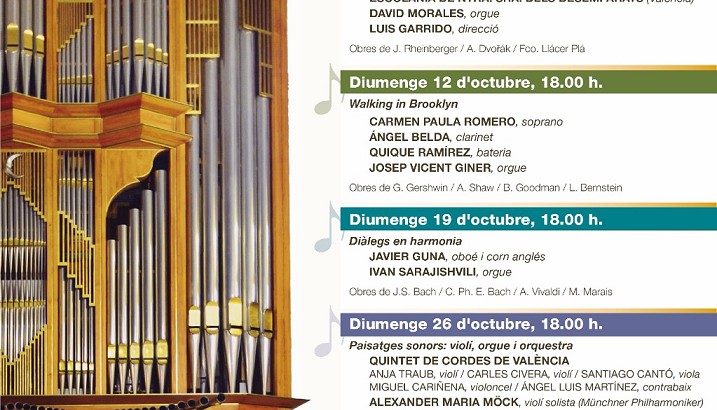 Pedreguer presenta la 29ª edició del Festival Internacional d’Orgue – Concerts de la Tardor