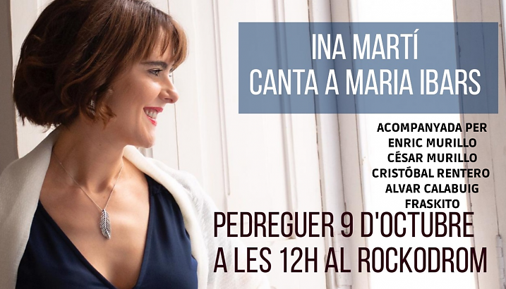 Ina Martí presentará en Pedreguer su disco Ina canta a Maria Ibars