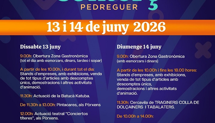 Pedreguer celebrarà la Festa del Comerç els dies 13 i 14 de juny amb una completa programació d’activitats per a tota la família