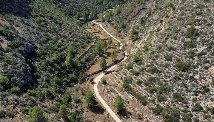 Pedreguer finalitza les faixes auxiliars tallafocs al Barranc de les Fonts