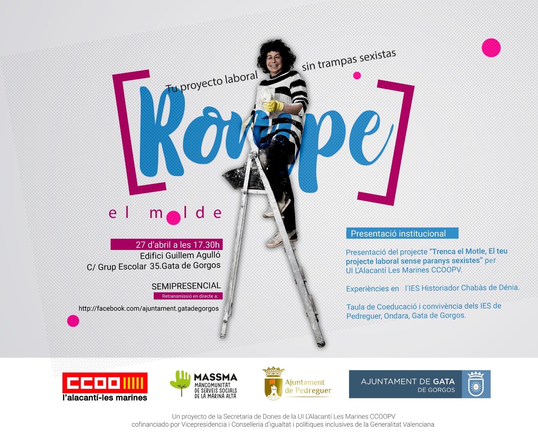 Pedreguer participa en el proyecto 'Rompe el Molde: tu proyecto laboral sin trampas sexistas'