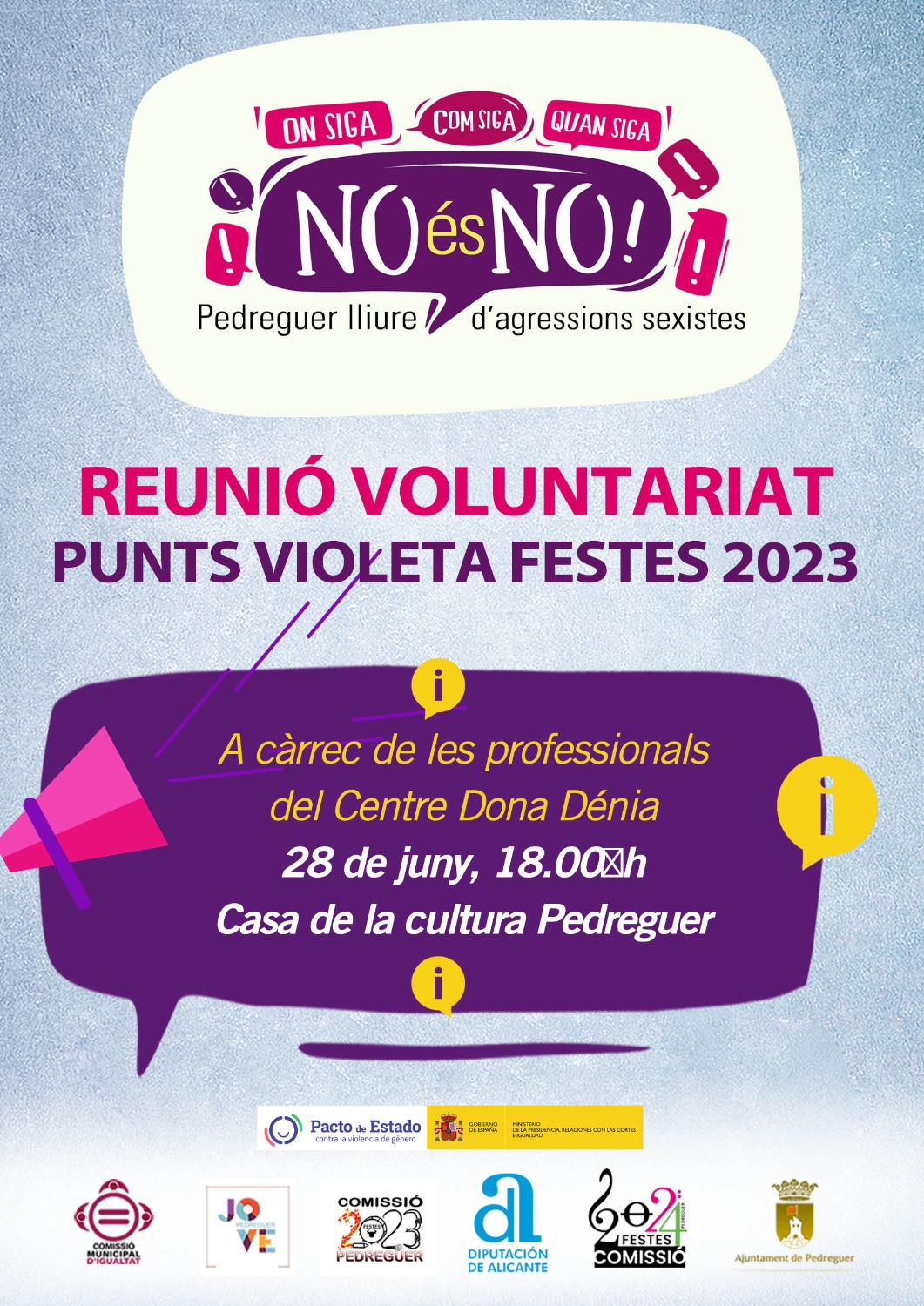Reunió voluntariat dels punts Violeta Festes 2023