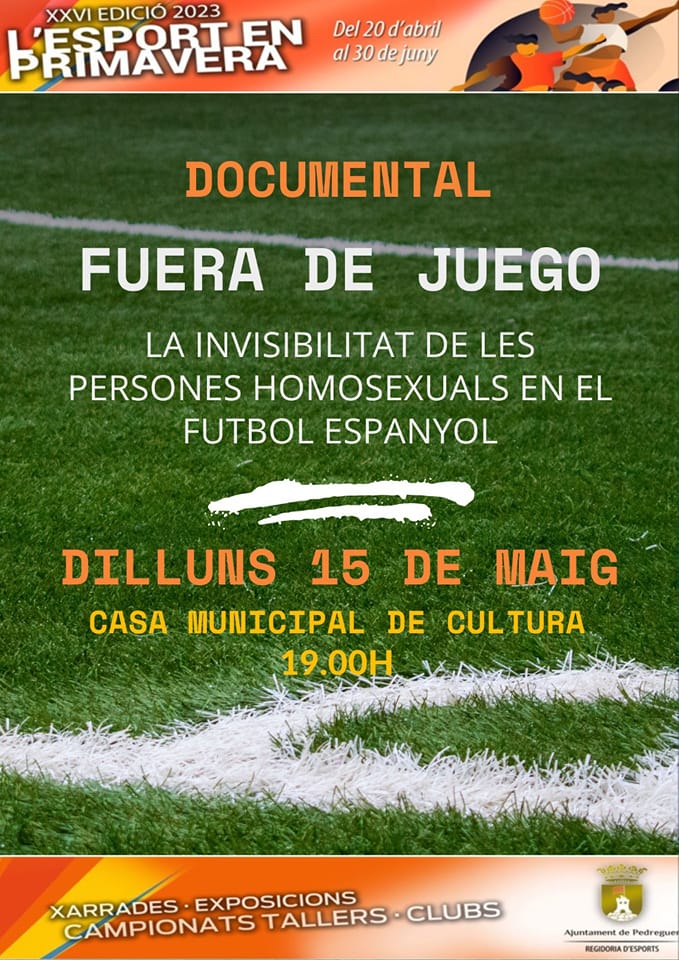 Pedreguer debatirá sobre la homosexualidad en el fútbol