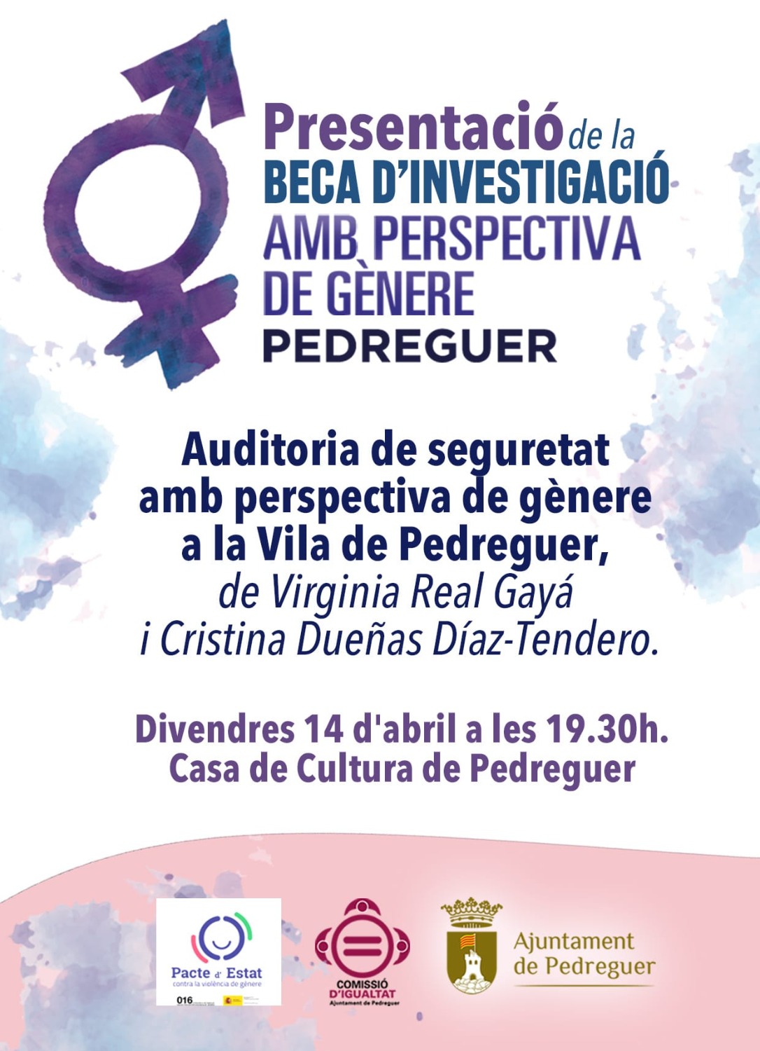 Pedreguer presenta la tercera edición de los premios de investigación con perspectiva de género